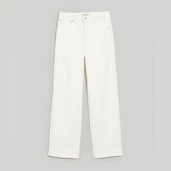 Madewell Perfect Vintage Wide-Leg Crop White Jean - Picture 5 of 14